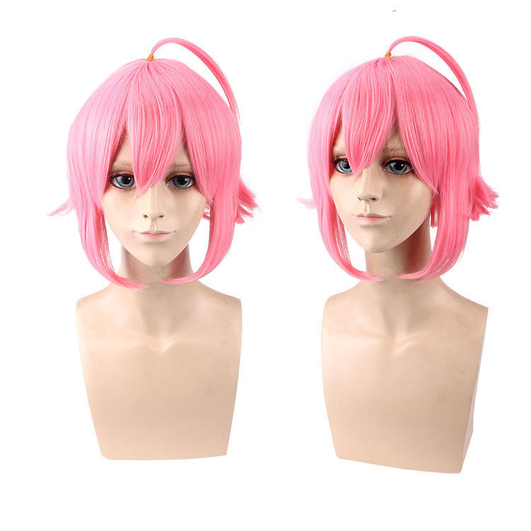 Pink upturned cosplay wig