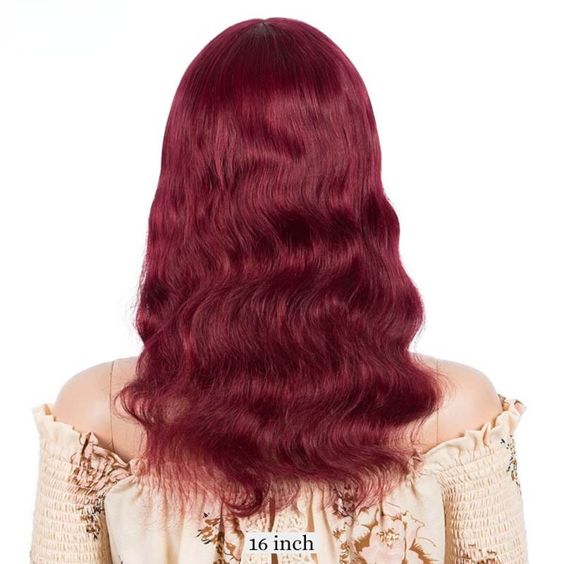 European and American wig woman burgundy long curly hair big waves all real hair