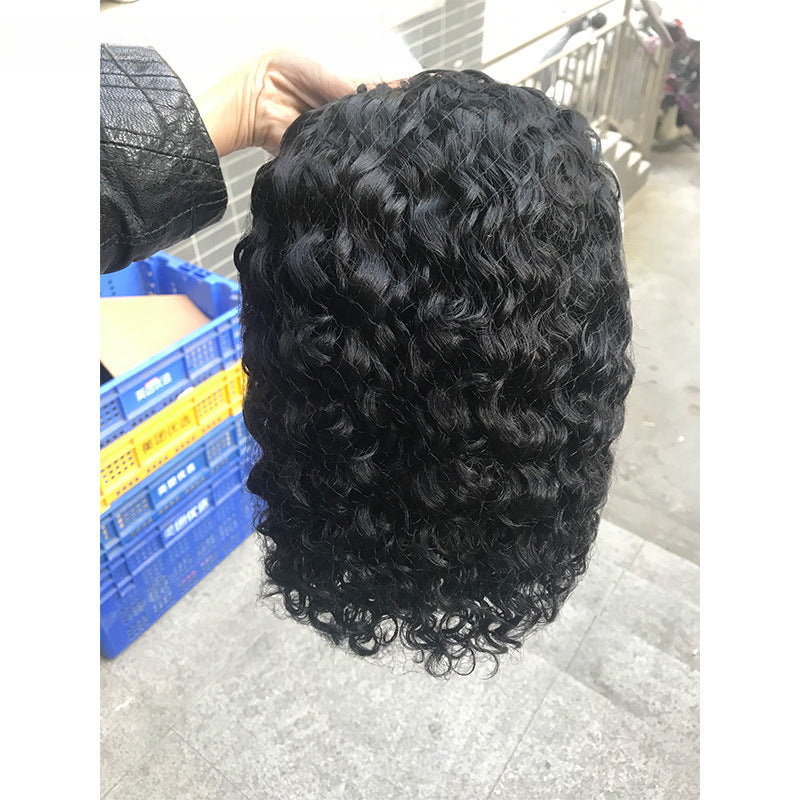 LACE WIG bob 4x4 jerry curl #Bobo head, beautiful woman