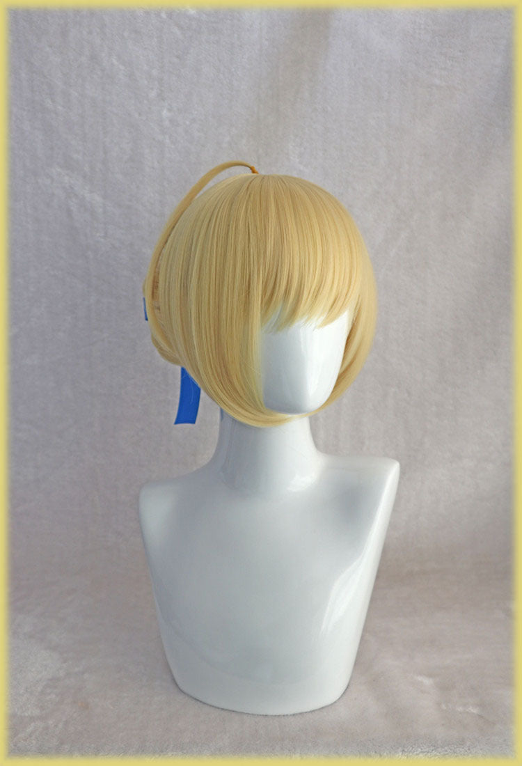 Cosplay wig with long sideburns