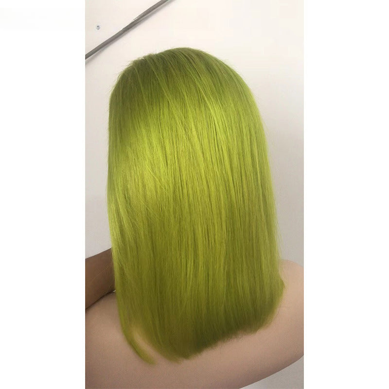 LACE WIG 13x4 BOB WIG straight YELLOW GREEN