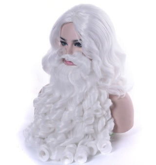 Christmas beard Santa wig cosplay headgear beard wig kit