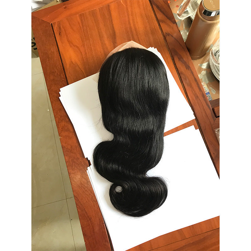 Front lace wig bob 13x4 wig body natural big wavy Bobo head