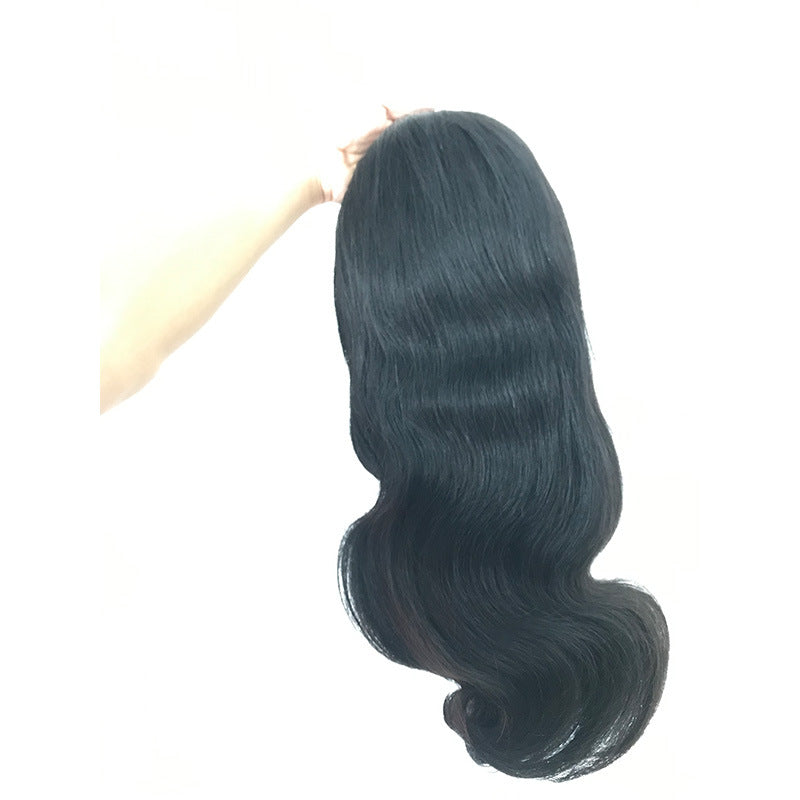 Front lace wig bob 13x4 wig body natural big wavy Bobo head