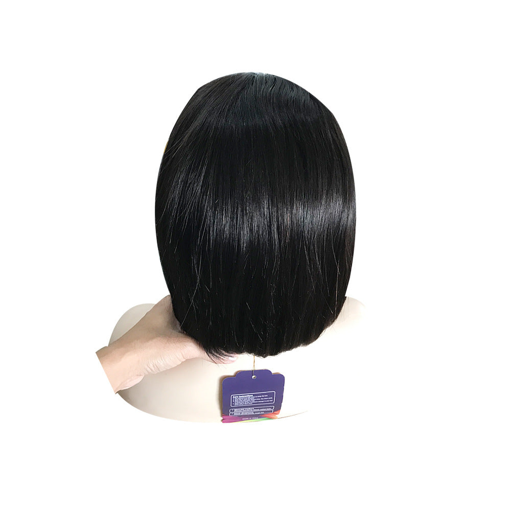 Front lace wig bob 4x4 wig straight natural straight hair bobo