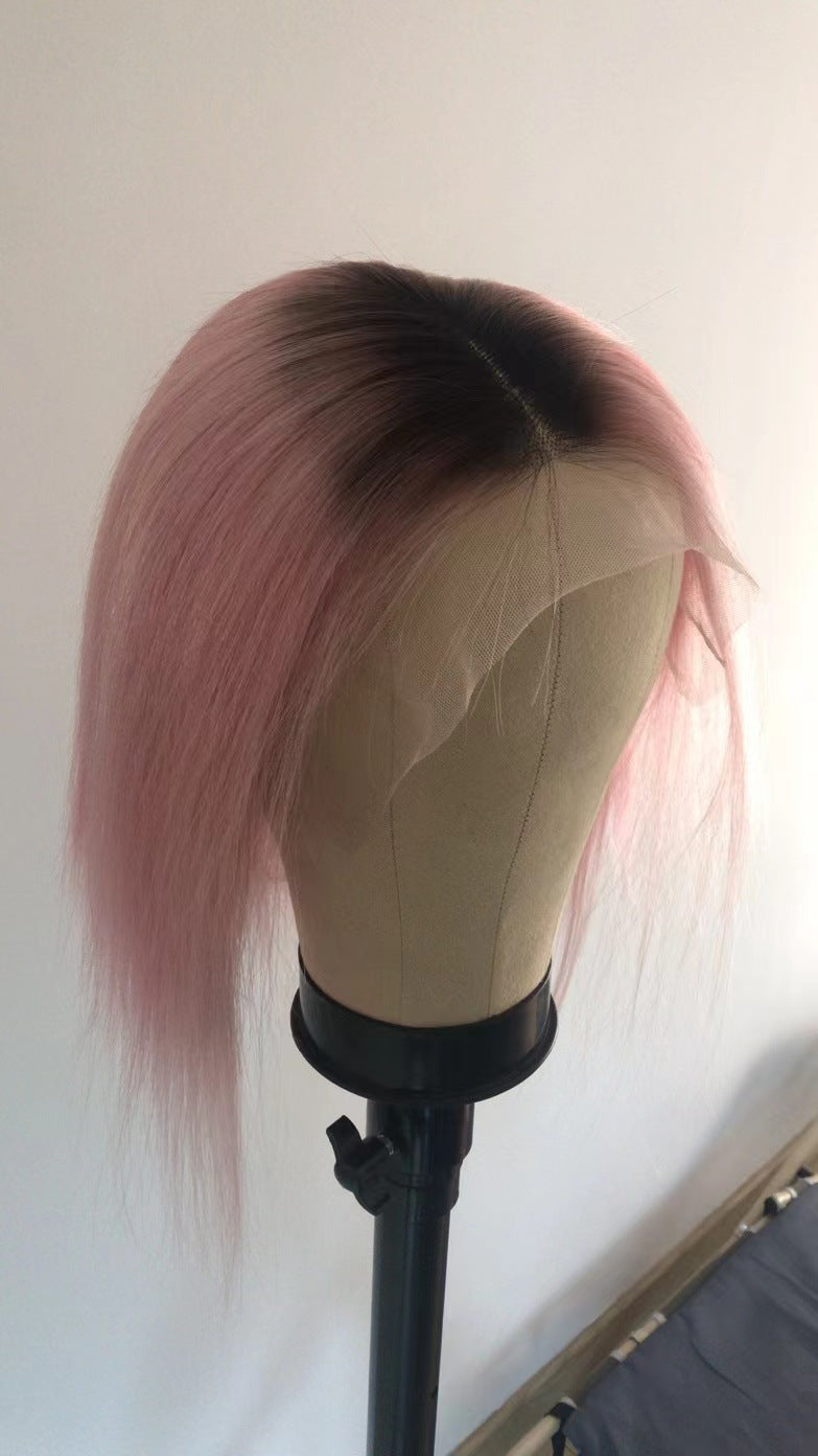 LACE WIG 13x4 BOB straight T1B-Rose gold