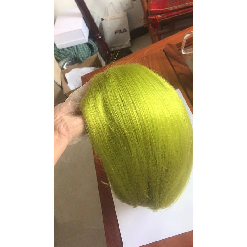 LACE WIG 13x4 BOB WIG straight YELLOW GREEN