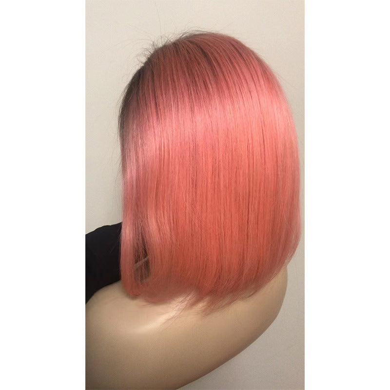 LACE WIG 13x4 BOB straight T1B-ROSE PINK