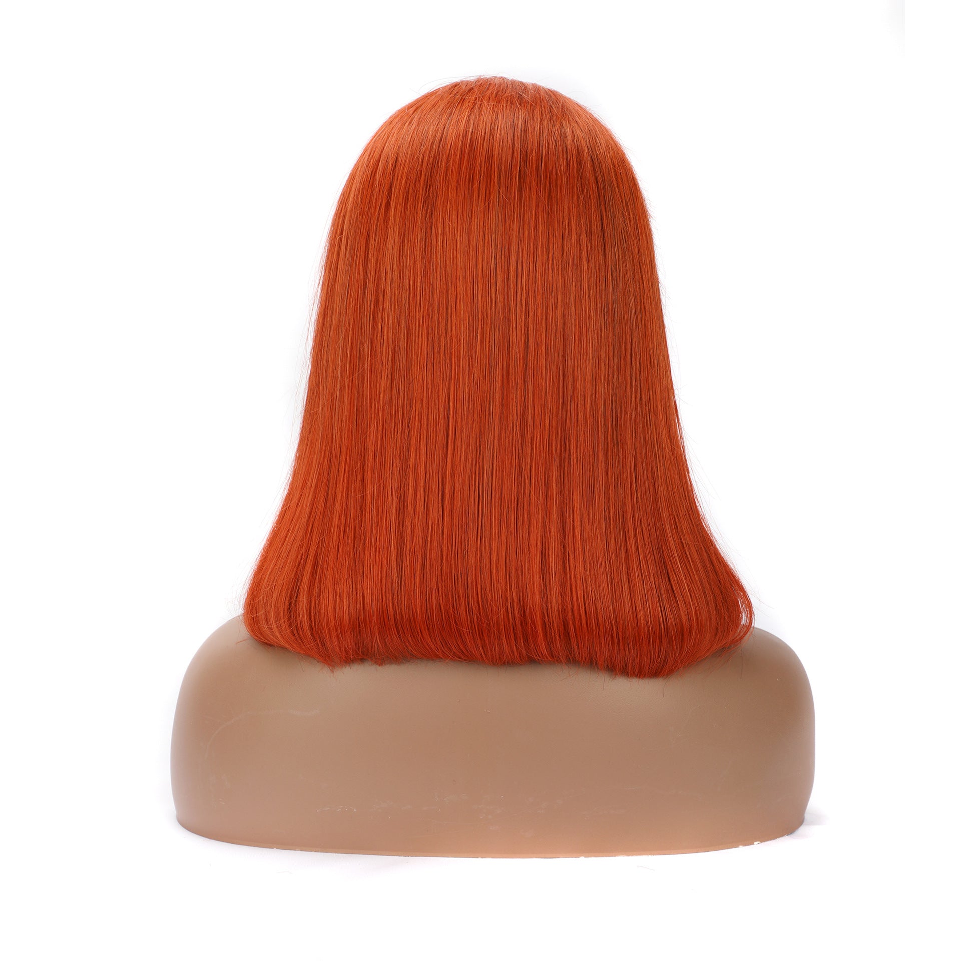 Lace wig bob 4x4 wig straight 350 straight hair Bobo head, orange