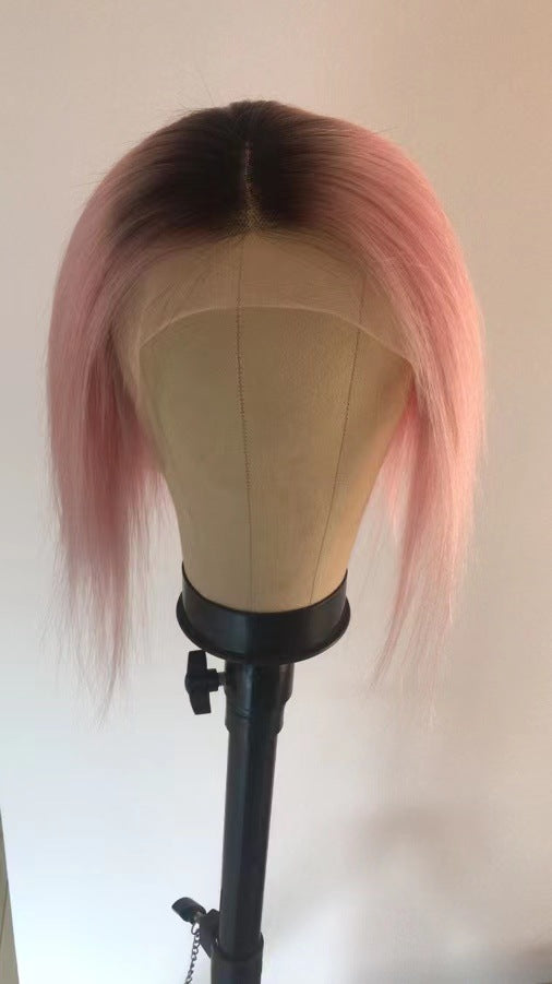 LACE WIG 13x4 BOB straight T1B-Rose gold