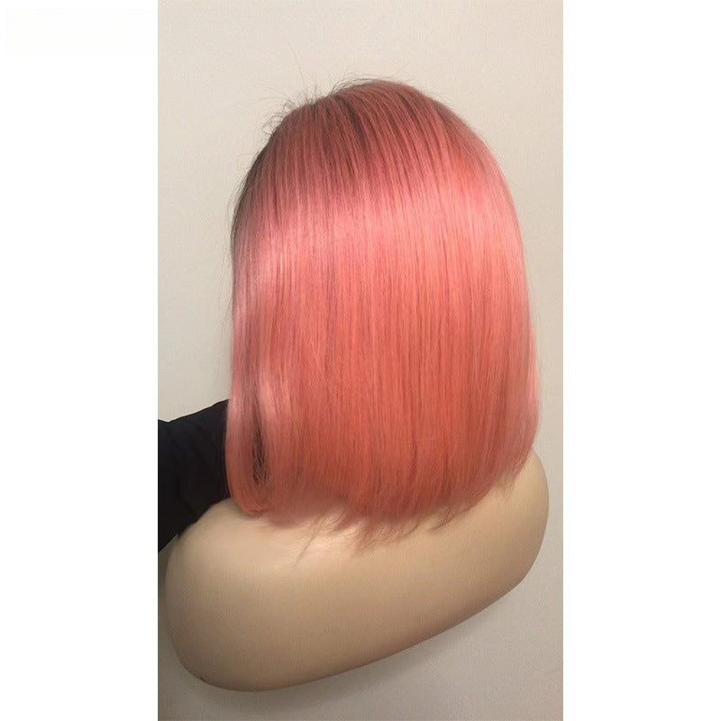 LACE WIG 13x4 BOB straight T1B-ROSE PINK