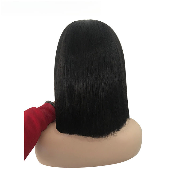 Front lace wig bob 4x4 wig straight natural straight hair bobo